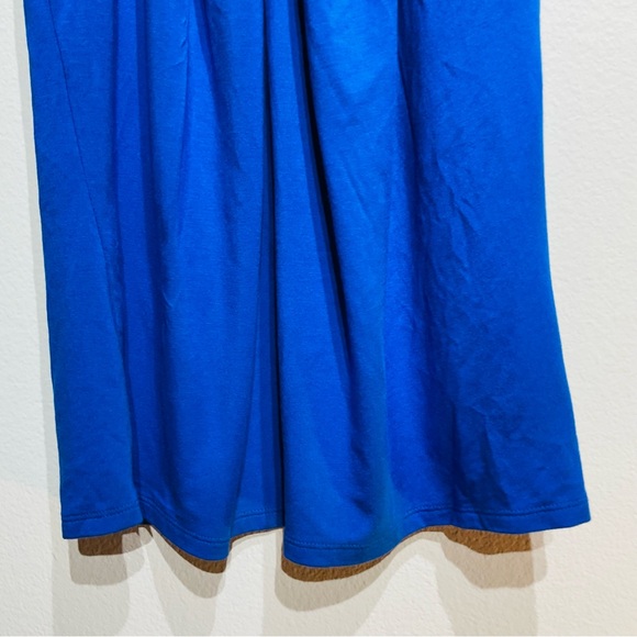 NWT Michael Stars Elegant Blue Sleeveless Top Size S.-Pleated Halter Shirt - Picture 4 of 9